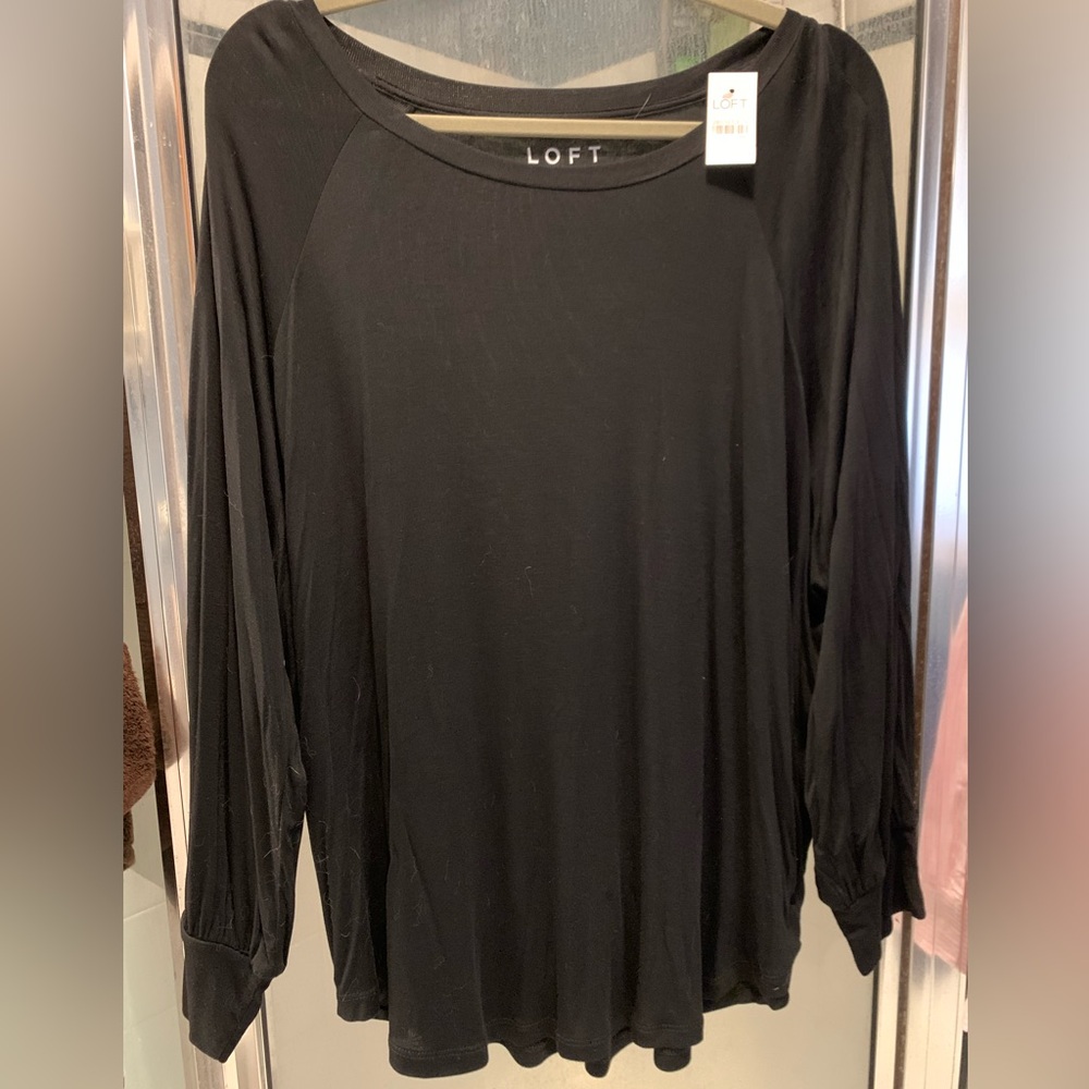 Loft dolman sleeve black shirt
